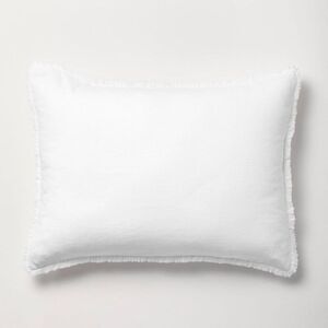 Open Box - Casaluna - 1-Piece Pillow Sham Linen-Blend OEKO-TEX White
